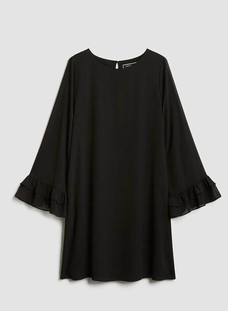 Robe à manches cloche et volants