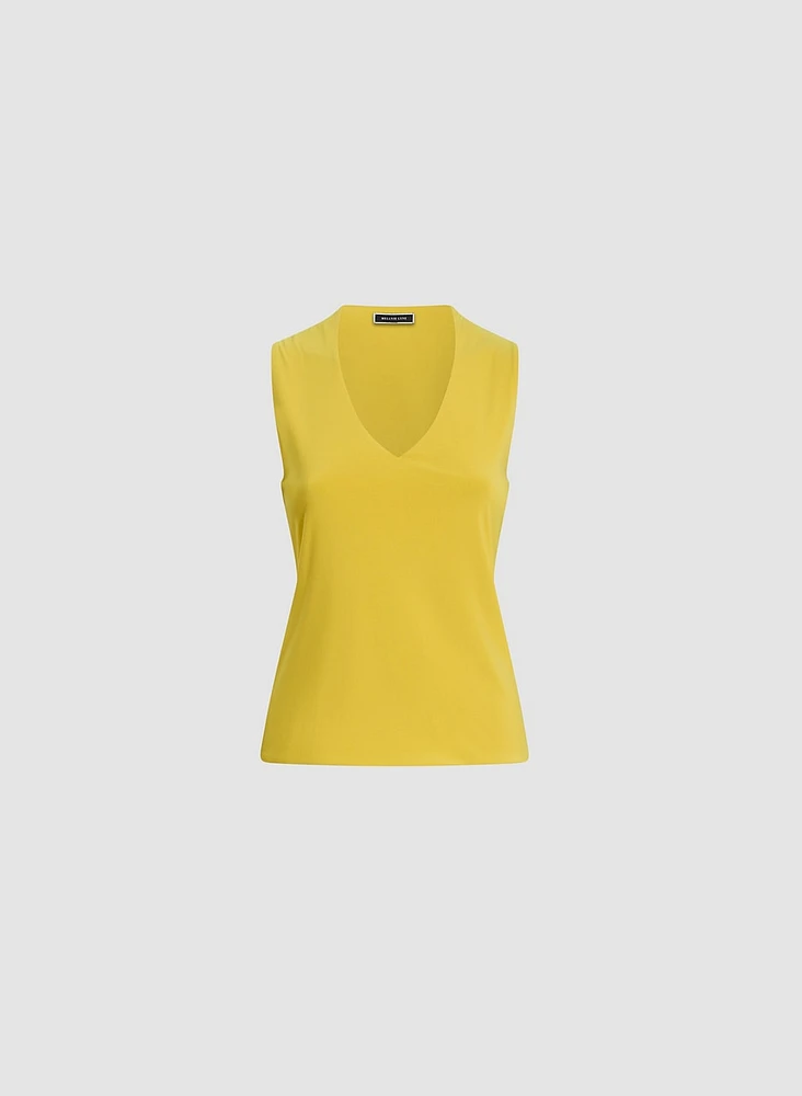 Sleeveless V-Neck Top