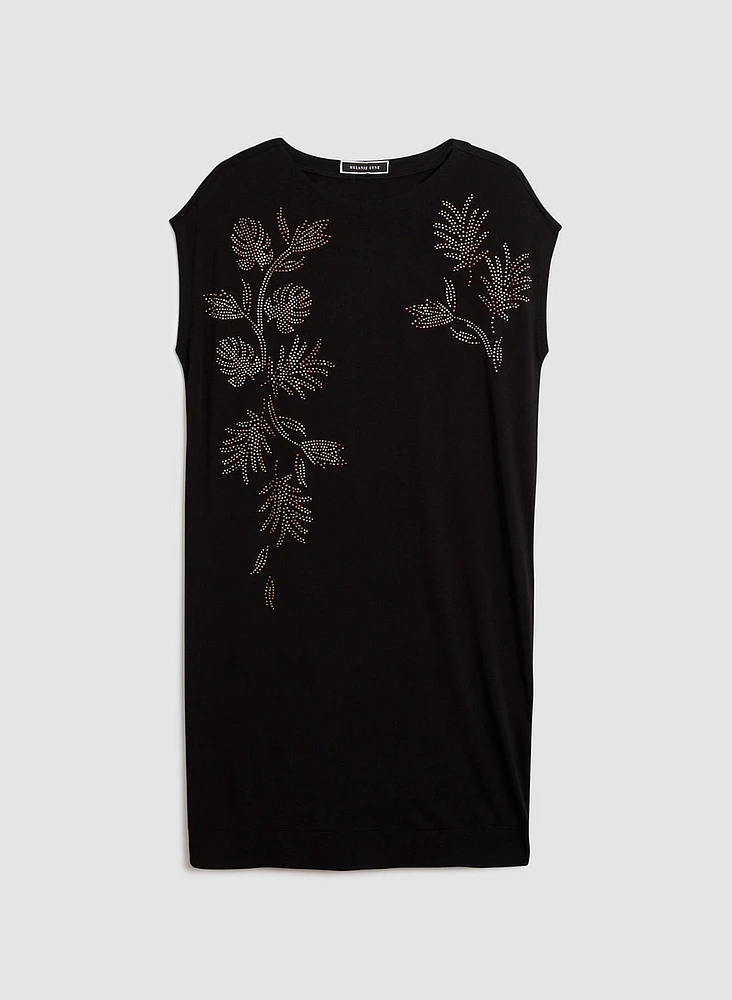 Floral Placement T-Shirt Dress