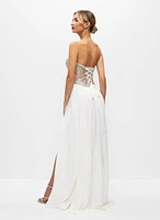 Beaded Bustier Gown