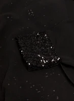 Haut à manches évasées et camisole en sequins