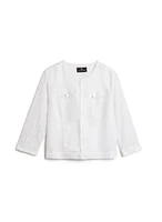 Veste à manches 3/4 motifs en dentelle