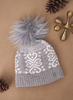 Removable Pompom Hat