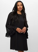 Robe à manches cloche et volants