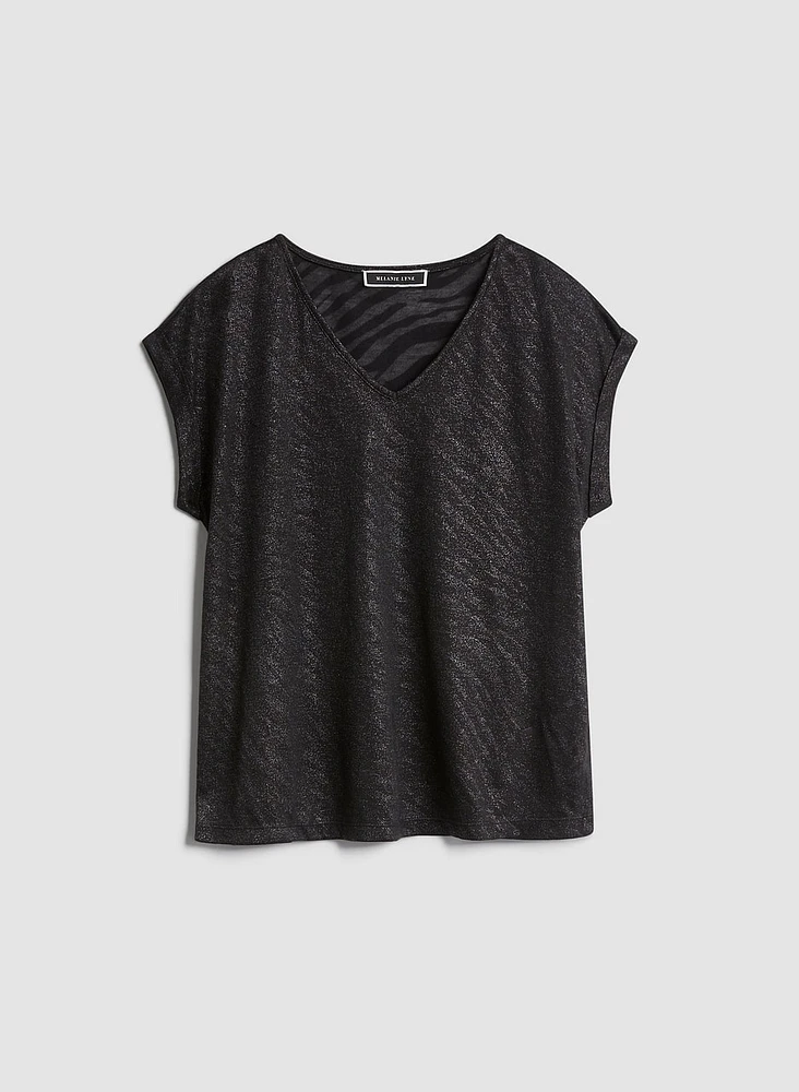 Metallic Zebra Motif Tee