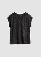 Metallic Zebra Motif Tee