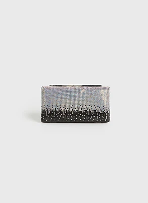 Pochette rectangulaire à cristaux