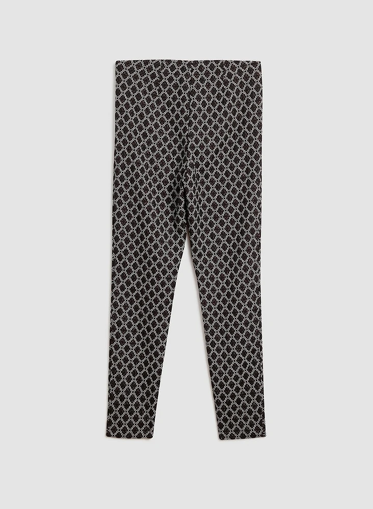 Pantalon Amber à jambe étroite en jacquard