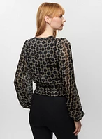 Geometric Motif Blouse