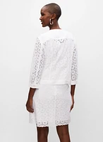Veste à manches 3/4 motifs en dentelle