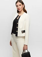 Cropped Colour Block Jacket