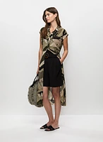 Short plissé avec ceinture