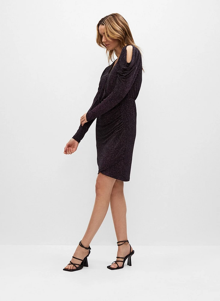 Robe scintillante à épaules dénudées