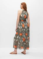 Robe de jour maxi à motif paisley
