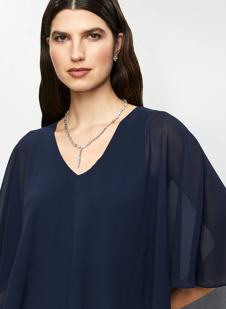 Layered Effect Asymmetric Blouse