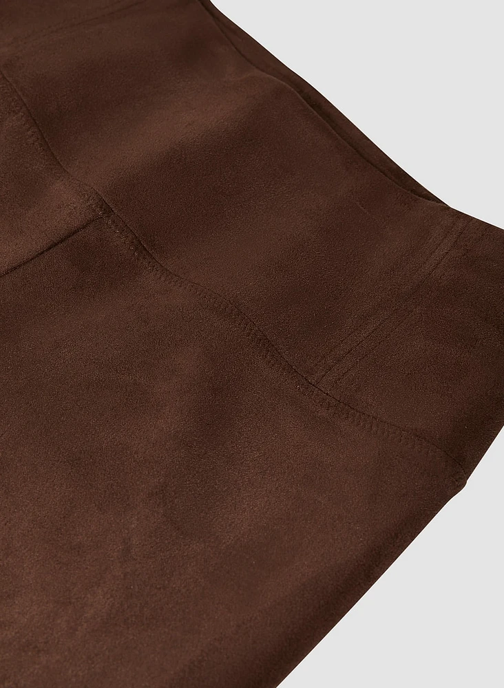 Legging à enfiler en faux suède