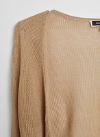 Open Stitch Tie Front Bolero