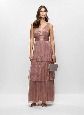 Shimmering Tiered Dress