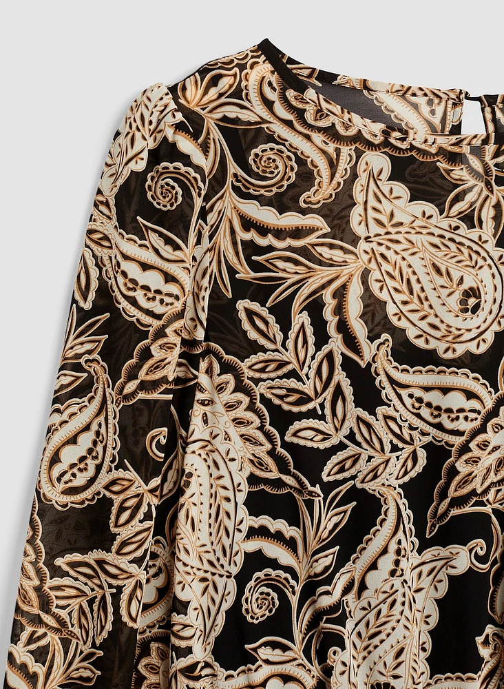 Paisley Print Blouse