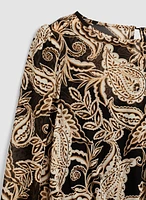 Paisley Print Blouse