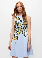 Lemon Print Sleeveless Dress