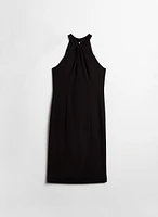 Twist Neck Cocktail Dress