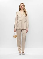 Veste en satin et pantalon droit
