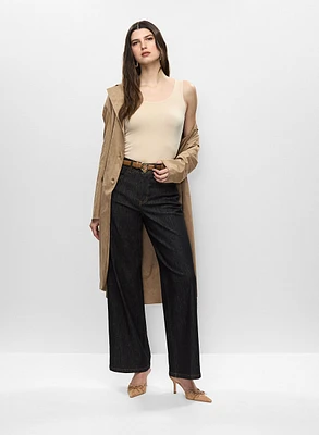 Manteau en suède végane et camisole