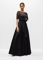 Adrianna Papell - Mesh Detail Gown