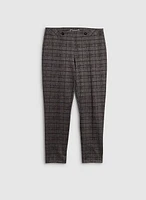 Plaid Print Pull-On Pants