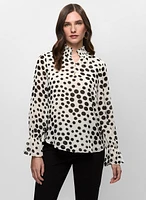 Blouse à pois en chiffon