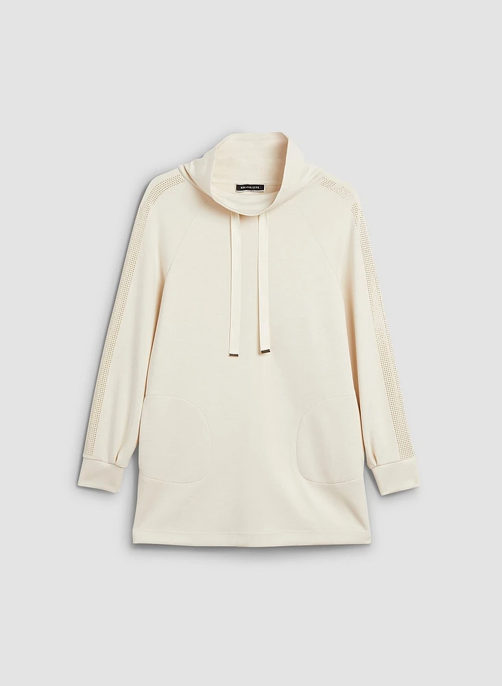 Embellished Funnel Neck Top