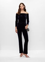 Off-the-Shoulder Top & Velour Pants