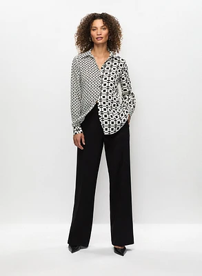 Chemisier à mélange de motifs et pantalon Soho
