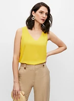 Sleeveless V-Neck Blouse