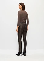 Kayla Pull-On Snakeskin Print Pants