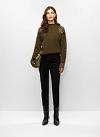 Pull pailleté et legging