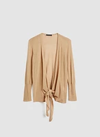 Cardigan avec lien à nouer