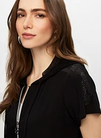 Sequin Detail Hooded Sweater