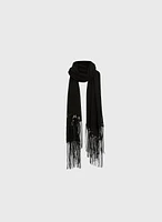 Fringes & Sequins Rectangular Scarf