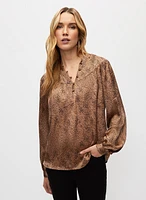 Blouse à motif animal
