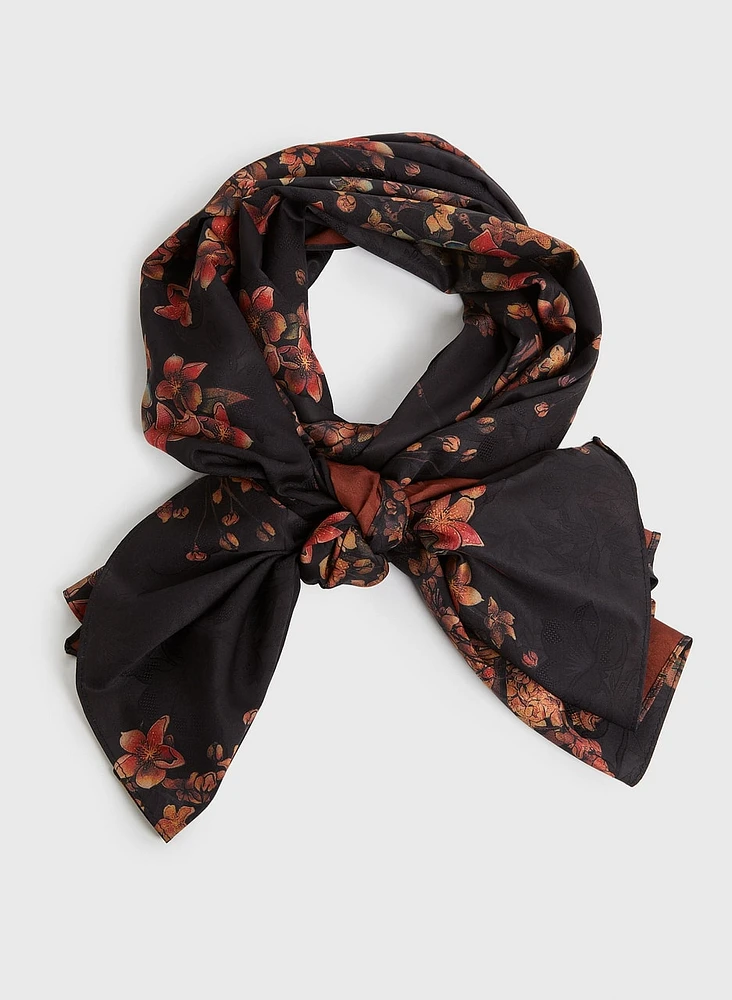 Jacquard Floral Scarf