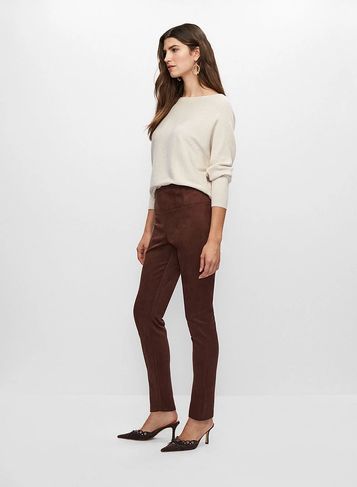 Legging à enfiler en faux suède