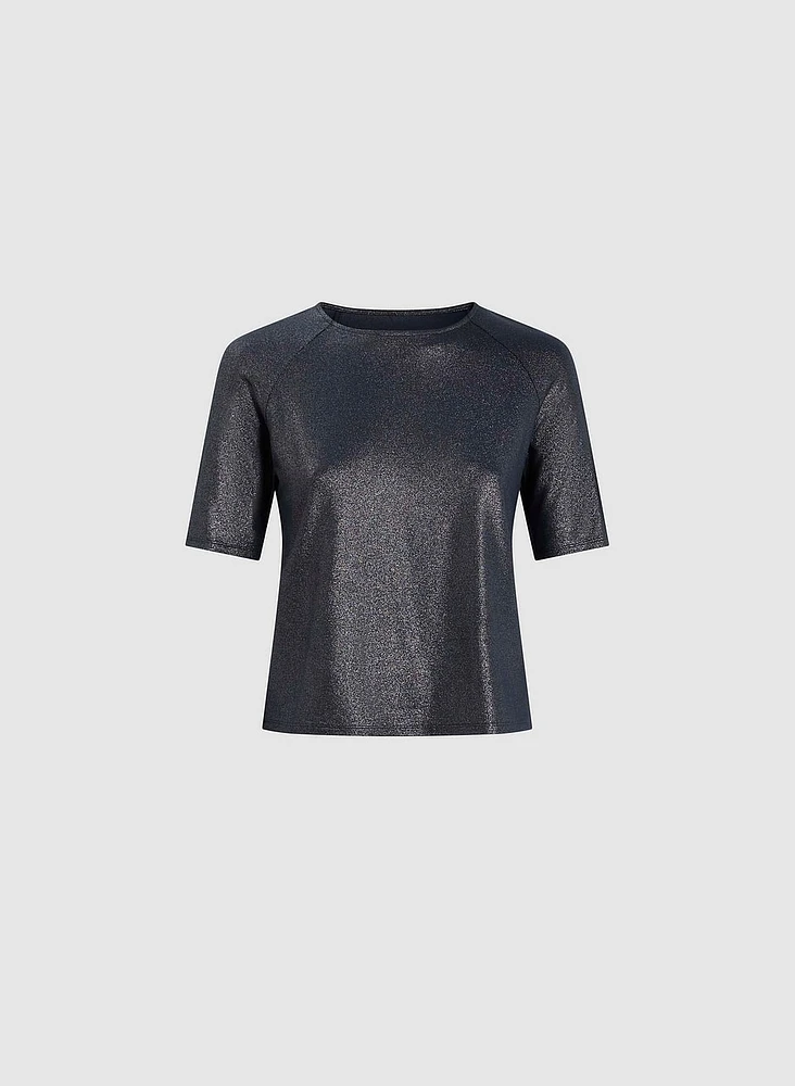 T-shirt ras-du-cou luisant