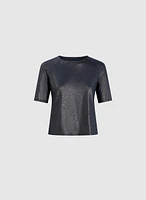 T-shirt ras-du-cou luisant