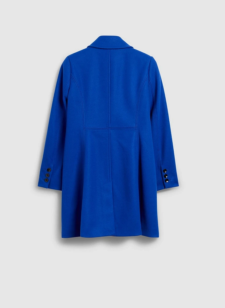 Manteau en laine mélangée extensible