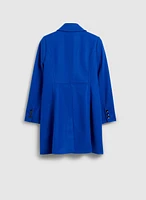 Manteau en laine mélangée extensible