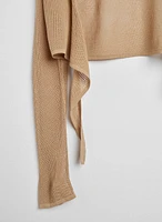 Open Stitch Tie Front Bolero