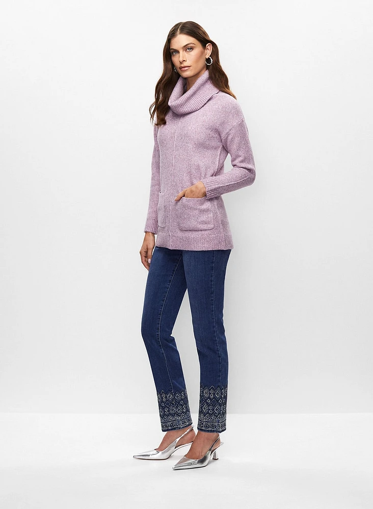 Cowl Neck Tunic Sweater