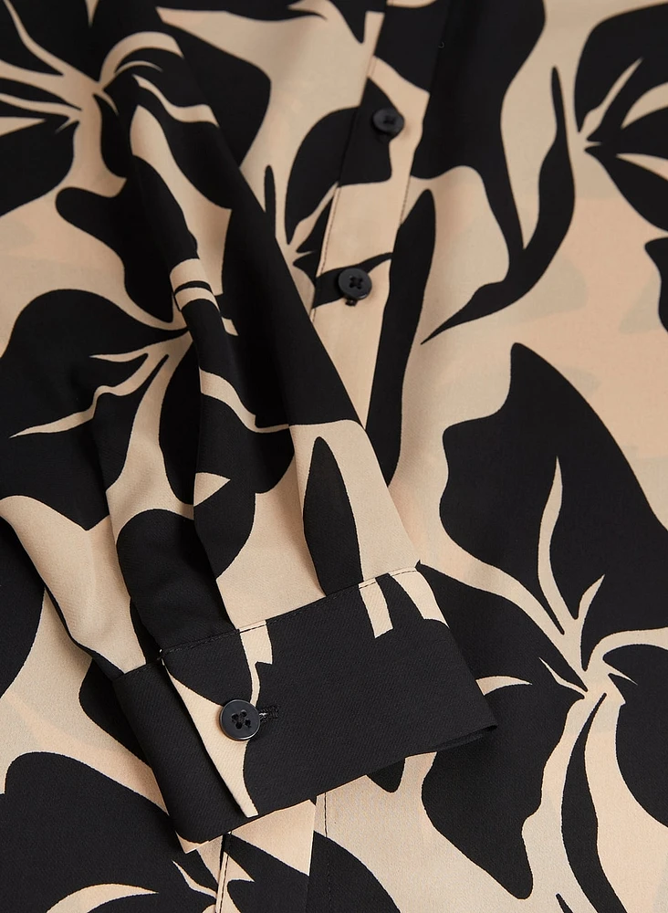 Abstract Floral Motif Tunic